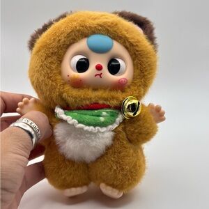 Adorable Brown Plush Doll with Bell